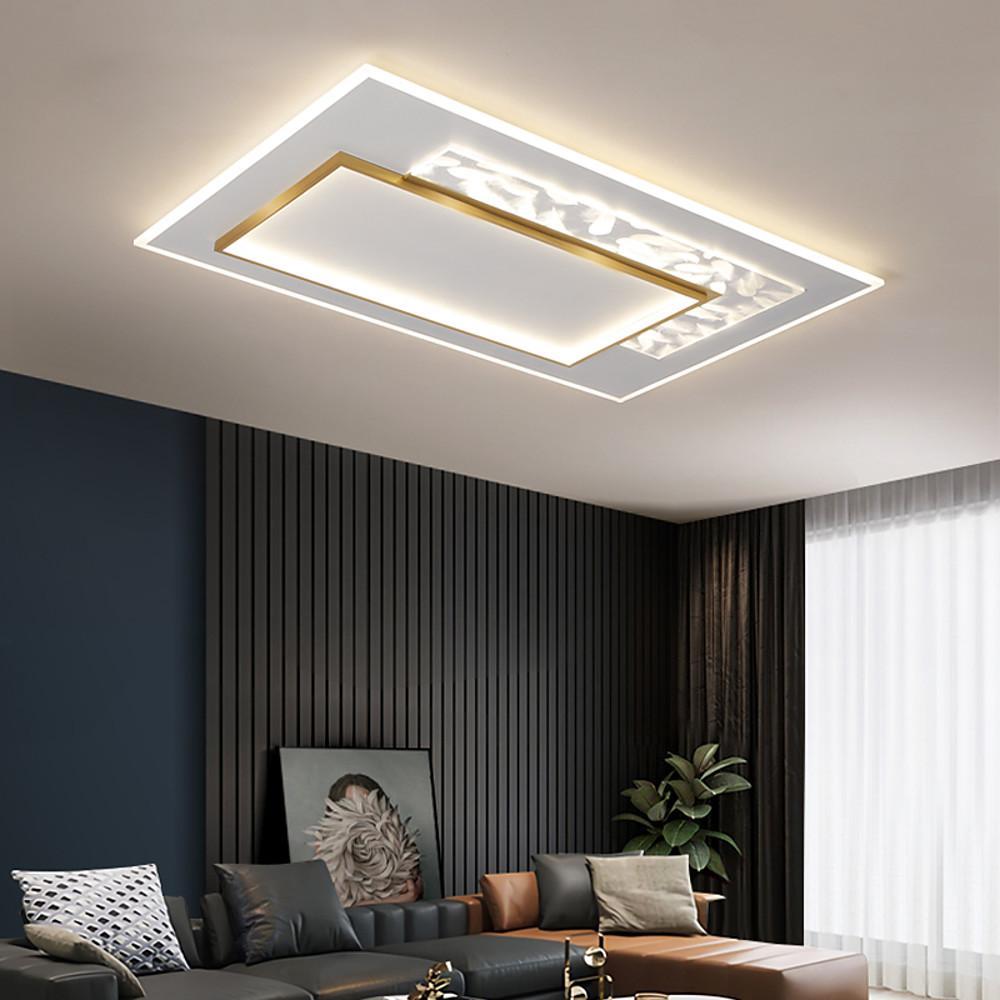 Multiple Squares Pattern Metal LED Flush Mount Ceiling Light for Living Room