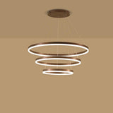 3 Circle Graduated Bedroom Pendant Lights Remote Control Pendant Lighting