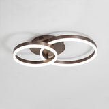 Creative 2 Circle Gold Flush Mount Light Ceiling Light 2 Lights