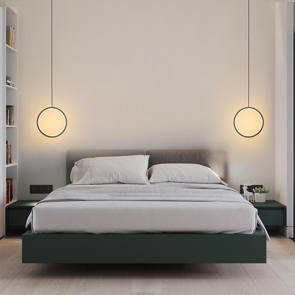 2 Light Round Modern Pendant Lighting Vintage Metal LED Ceiling Light