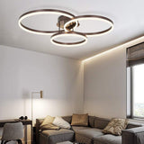 Modern 3 Circle Gold Flush Mount Light Ceiling Light 3 Lights