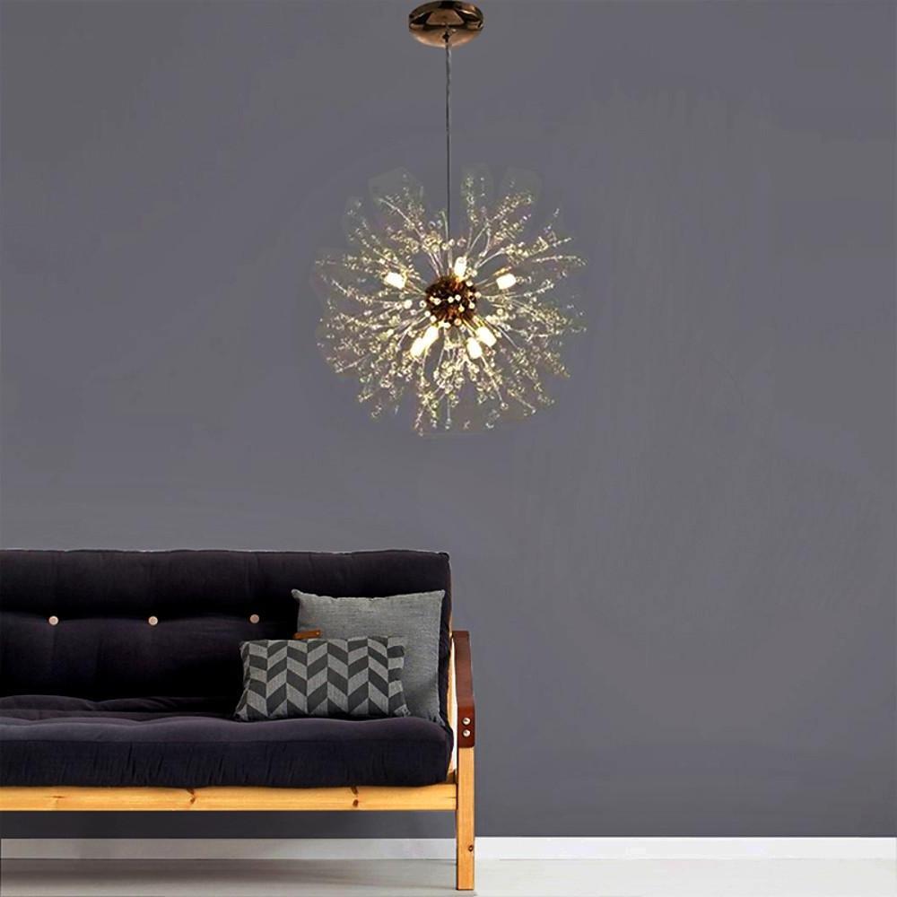 Innovative Modern Globe Design dandelion Chandelier Crystal Metal Ceiling Light