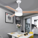 Electroplated Metal Acrylic LED Nordic Ceiling Fans with Lights