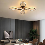 Wave Flower Shaped Dimmable LED Modern Ceiling Lights Flush Mount Lighting