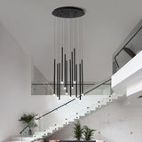 Linear Cluster Elongated Cylindrical LED Modern Pendant Light Chandelier