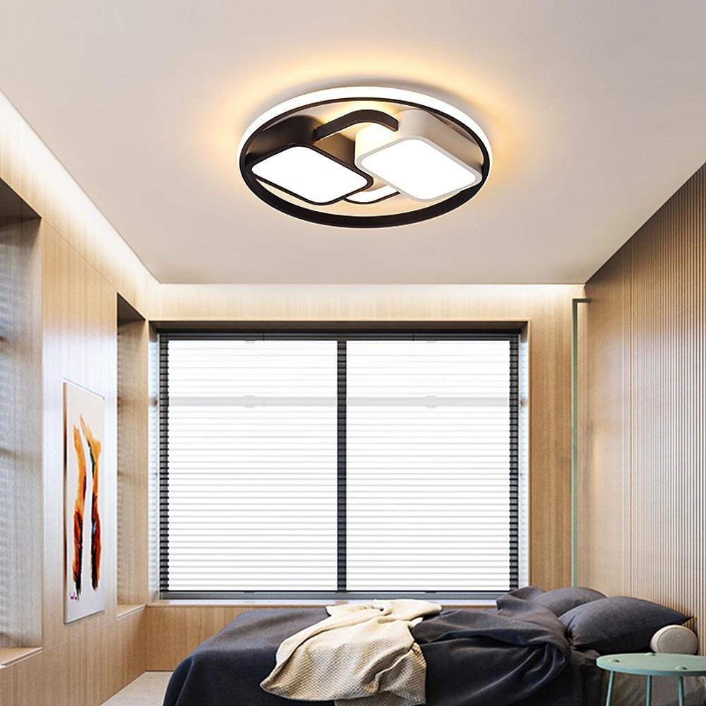 Circles Rectangles Dimmable LED Modern Ceiling Light Flush Mount Lighting