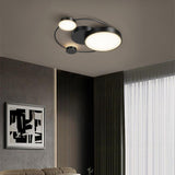 Artistic Circles Design Dimmable LED Modern Flush Mount Ceiling Lights