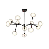 Multiwave Design Sputnik Chandelier LED Dining Room Chandeliers with 12 Bulbs