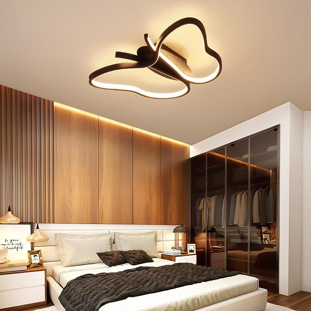 Novelty Butterfly Bedroom Flush Mount Ceiling Light Metal LED Baby Kids Light