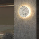 Circular Terrazzo Waterproof Minimalist Outdoor Wall Lights Porch Lights