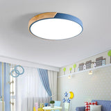 Circular LED Wood Nordic Ceiling Lights Flush Mount Lighting Ceiling Lamp