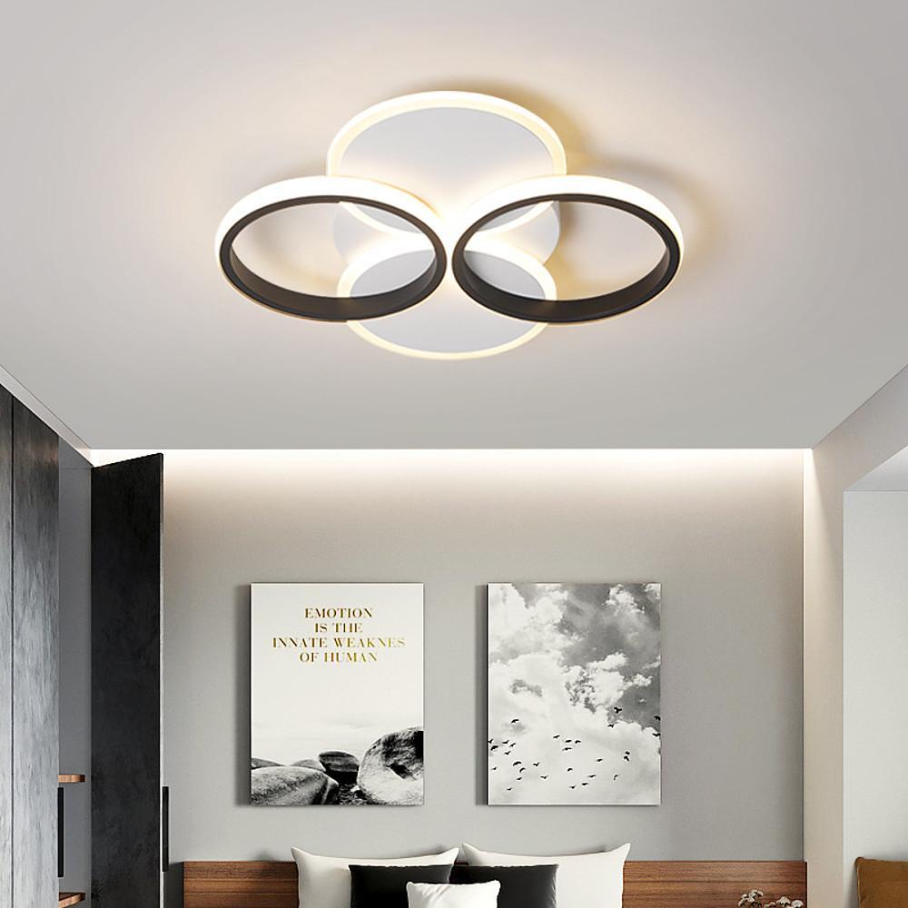 4 Circle Flush Mount Ceiling Light Modern Geometrical LED Light