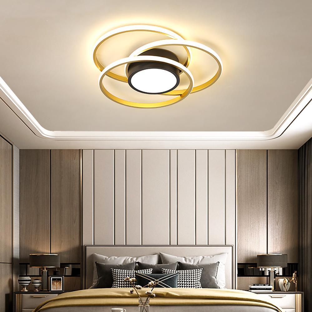 Multiple Circles Abstract Modern Style Design Flush Mount Lighting LED Bedroom Ceiling Lights