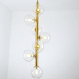 34'' Artistic Glass 7-light LED Modern Chandeliers Pendant Light Hanging Lamp