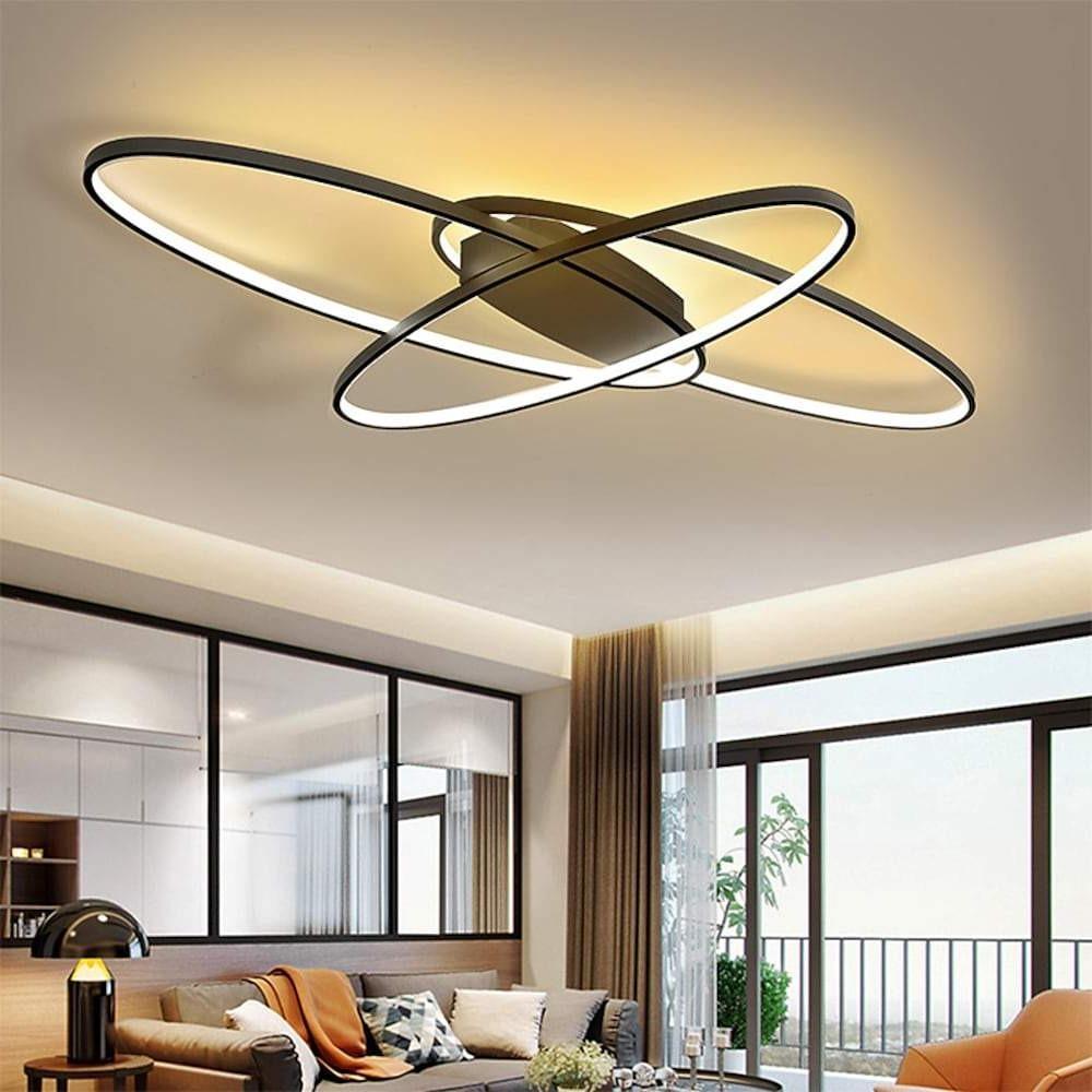 Overlapping Oval LED Modern Ceiling Light Flush Mount Lighting Ceiling Lamp