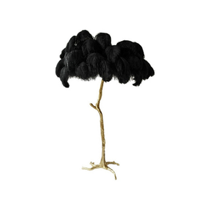 Homio Decor Lighting Black / 180cm Luxury Feather Floor Lamp