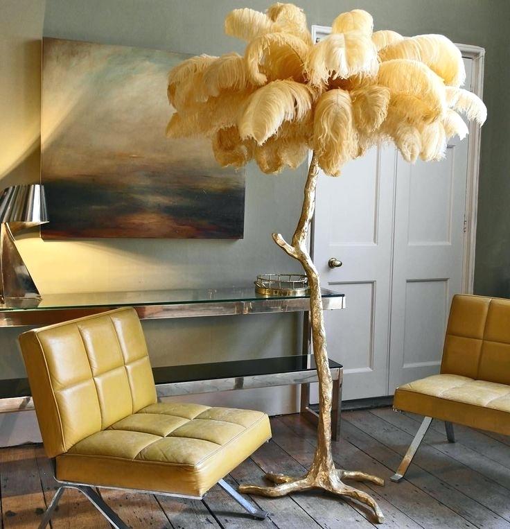 Homio Decor Lighting Luxury Feather Floor Lamp