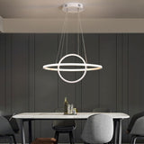 Two Circles LED Metal Adjustable Modern Chandelier Kitchen Island Lighting