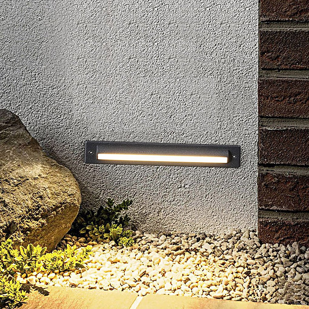 Long Strip Embedded Wall Light Corner Lights for Outdoor Garden Steps