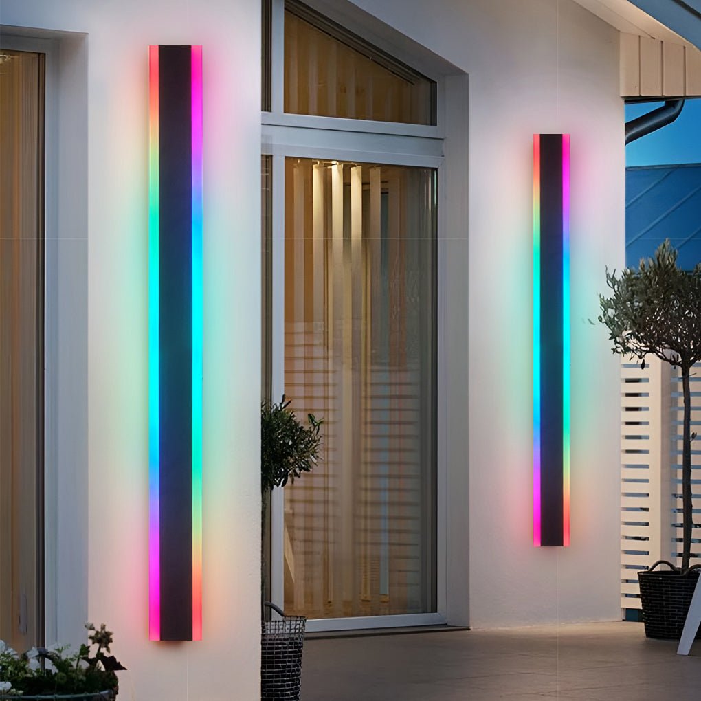 Long Strip Waterproof LED RGB Multi Color Modern Outdoor Sconces