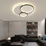 3 Circles Metal Modern Style Design Flush Mount Lighting LED Bedroom Ceiling Lights