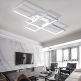 Display Of Rectangles Abstract LED Flush Mount Ceiling Lights for Bedroom