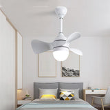 Dimmable LED Nordic Flush Mount Ceiling Fan Light with Remote Control