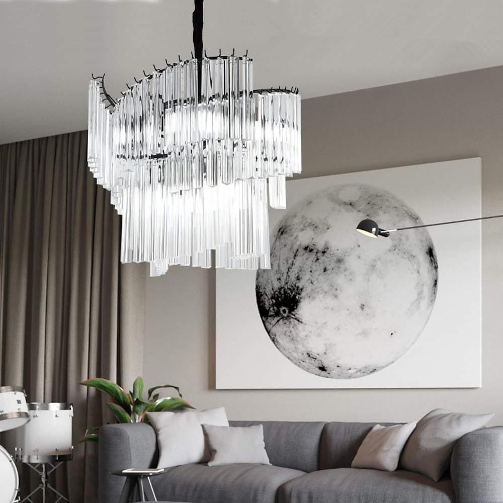 Artistic Electroplated Glass Crystal LED Chandeliers Pendant Light