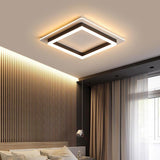 Two Square Shaped Modern LED Flush Mount Ceiling Light for Bedroom