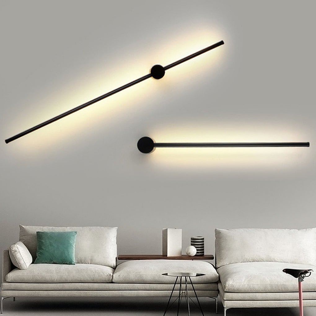 Nordic Linear Ultra-thin Long Strip LED Wall Lamp for Bedside Background Wall - Dazuma