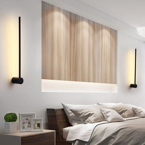 Nordic Linear Ultra-thin Long Strip LED Wall Lamp for Bedside Background Wall - Dazuma