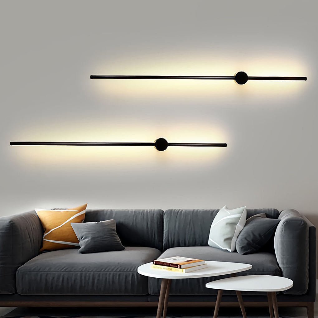 Nordic Linear Ultra-thin Long Strip LED Wall Lamp for Bedside Background Wall - Dazuma