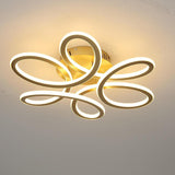 Swirl Flower Shaped Dimmable LED Modern Flush Mount Lighting Ceiling Light