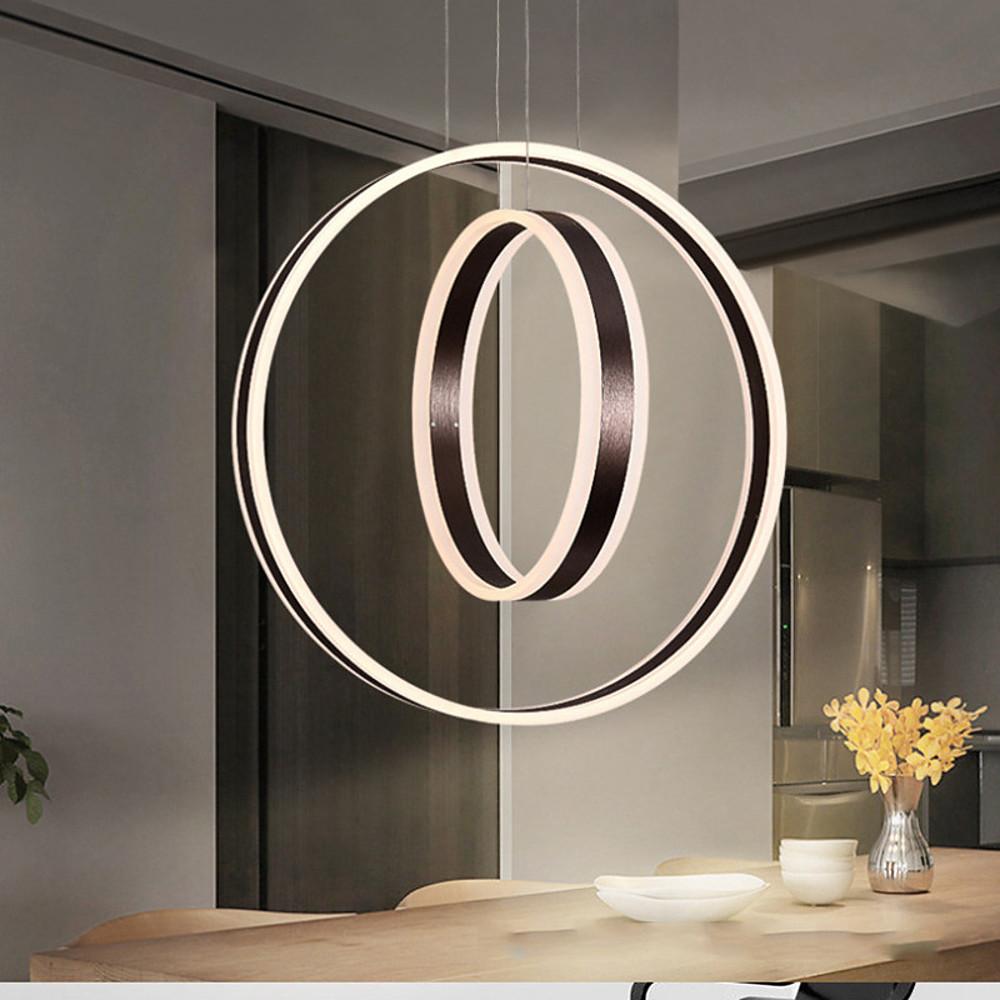 Twin Circle LED Orb Chandelier Ceiling Light