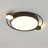 Circles Flush Mount Ceiling Light LED Metal Modern Dimmable Light