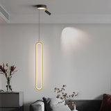 Elongated Modern Pendant Light Shades Metal Acrylic Pendant Lighting