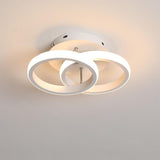 2 Circle Flush Mount Lighting Fixtures Metal LED Living Room Ceiling Lights