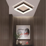 Metal Acrylic Square Design Flush Mount Lighting Modern LED Ceiling Light