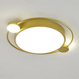 Circles Flush Mount Ceiling Light LED Metal Modern Dimmable Light