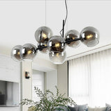 Globe Nordic Glass Bubble Chandelier Metal Industrial Chandelier Ceiling Lights