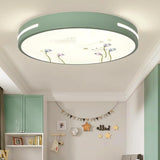 Circular with Cute Pattern LED Modern Flush Mount Ceiling Light