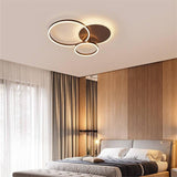 3-Layers LED Modern Circle Flush Mount Light - 3-Color Dimmable, 26"x20"