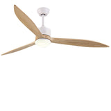 Retro Solid Wood Frequency Conversion Silent Dimming Ceiling Fan with Lights