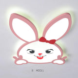 Novelty Bunny LED Flush Mount Ceiling Light for Baby Kids Lighting