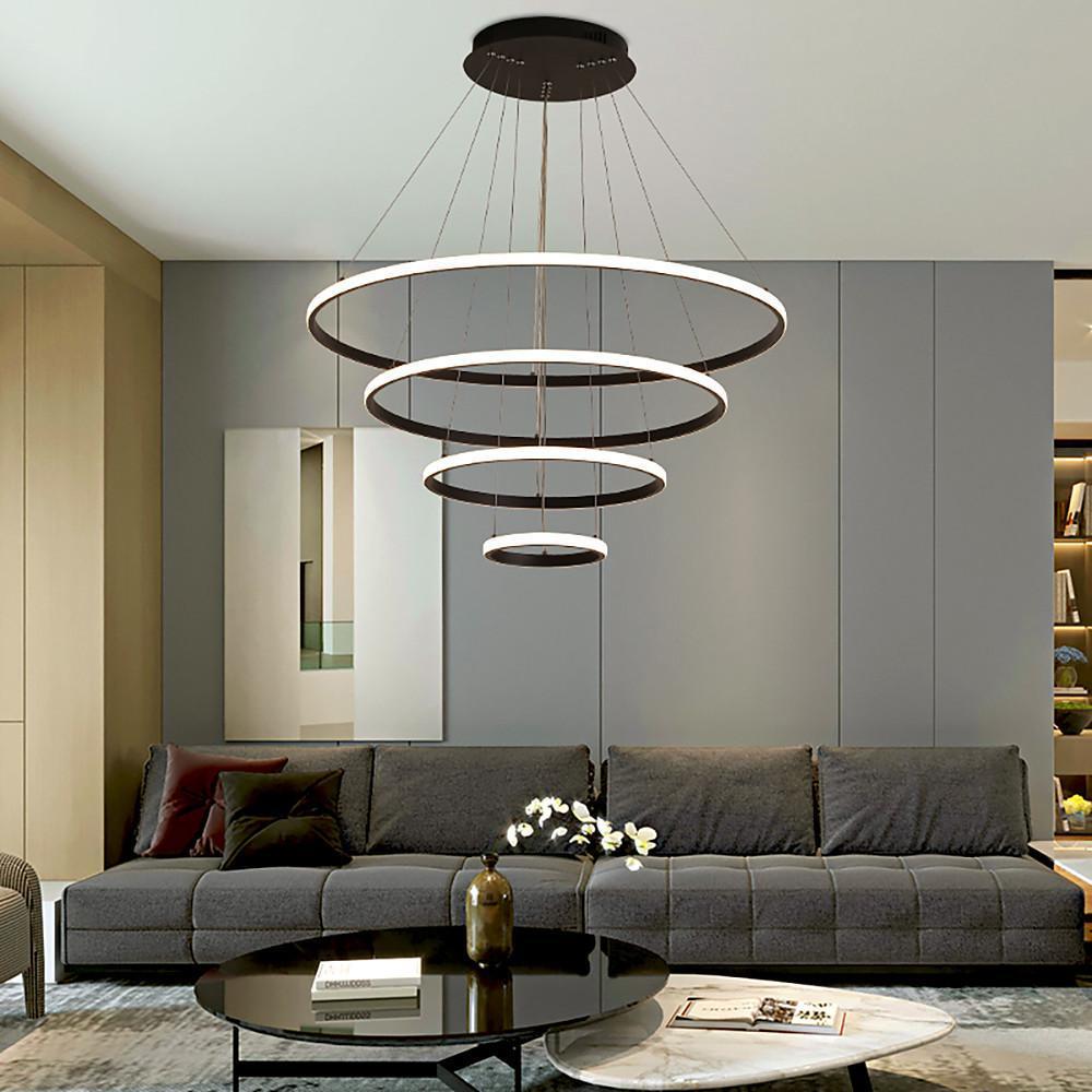 3 Ring Design Pendant Lighting Acrylic Aluminum Pendant Unique LED Ceiling Light