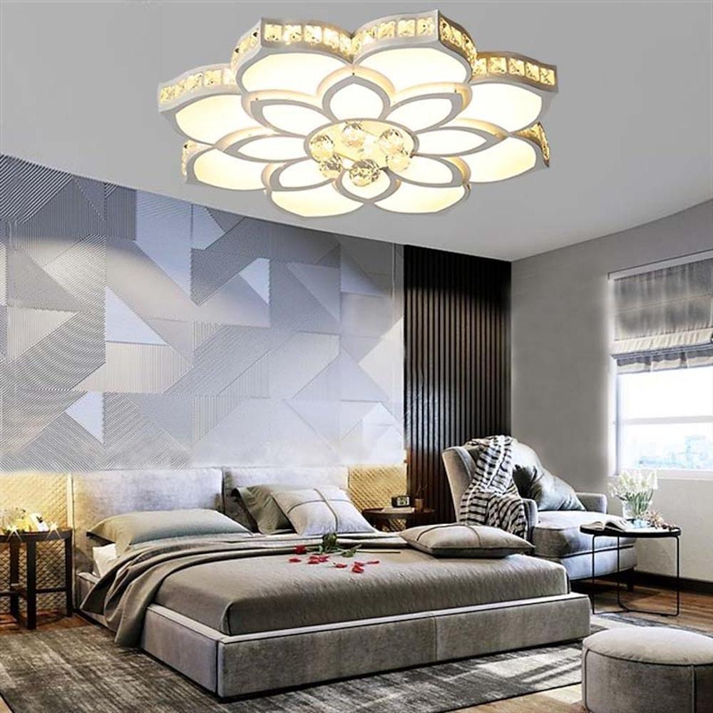 Flower Shaped Dimmable LED Modern Flush Mount Lighting Ceiling Lights