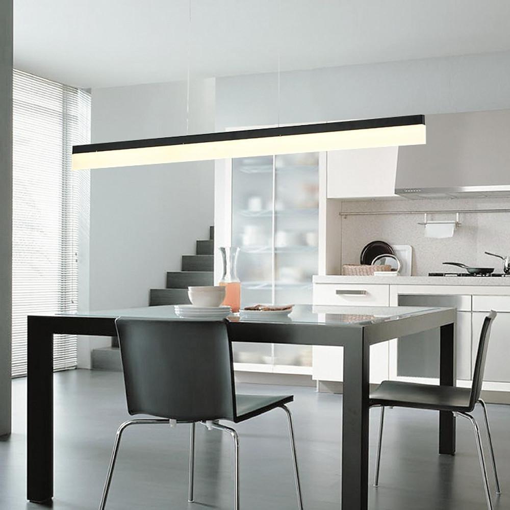 Aluminum Acrylic Kitchen Island Pendant Lights Elongated Linear Pendant Lighting