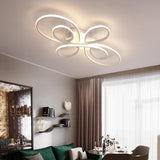 Ornate Flush Mount Ceiling Light Wave Nordic Silica Gel LED Light