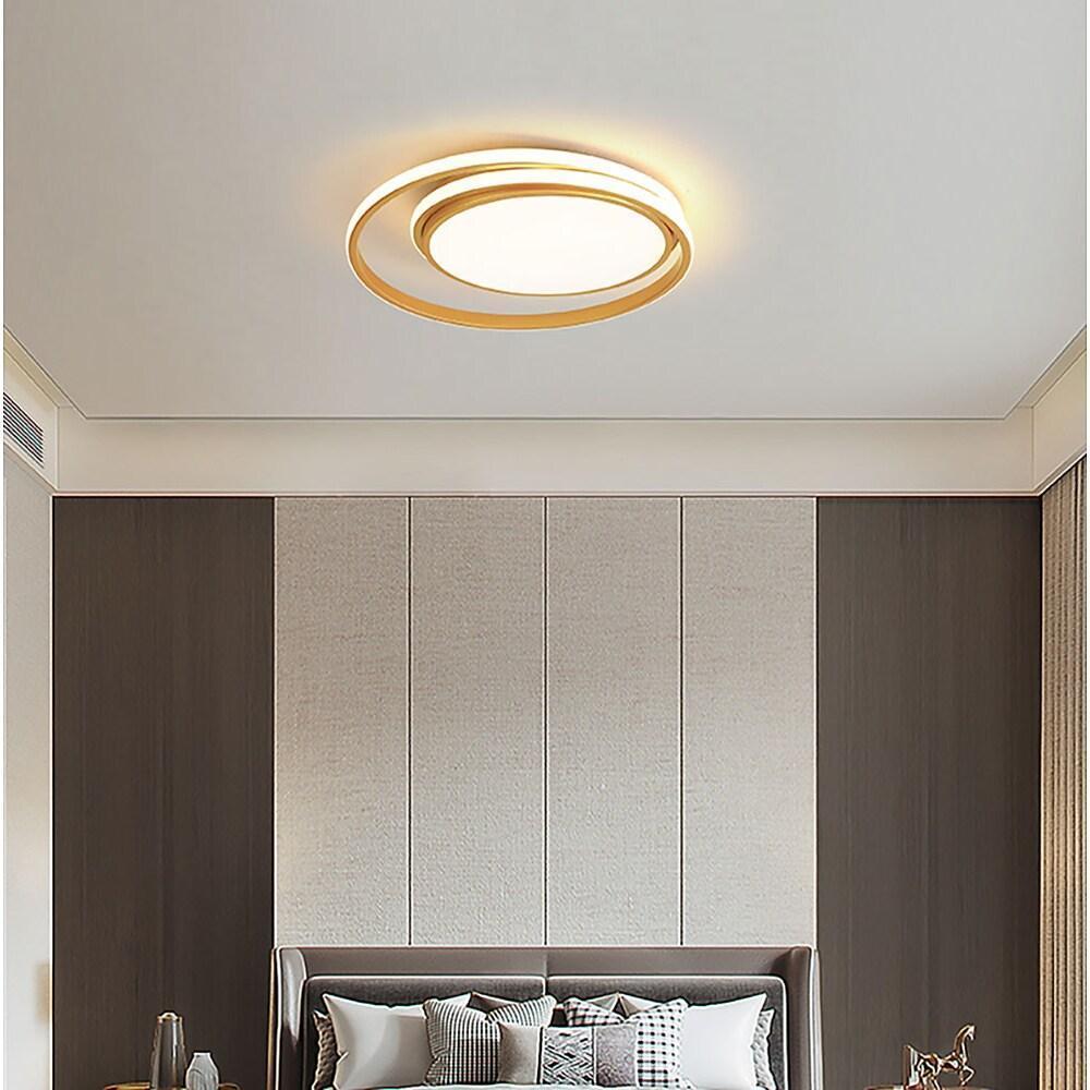 Circular Modern Acrylic LED Flush Mount Ceiling Light for Bedroom