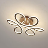 Swirl Flower Shaped Dimmable LED Modern Flush Mount Lighting Ceiling Light